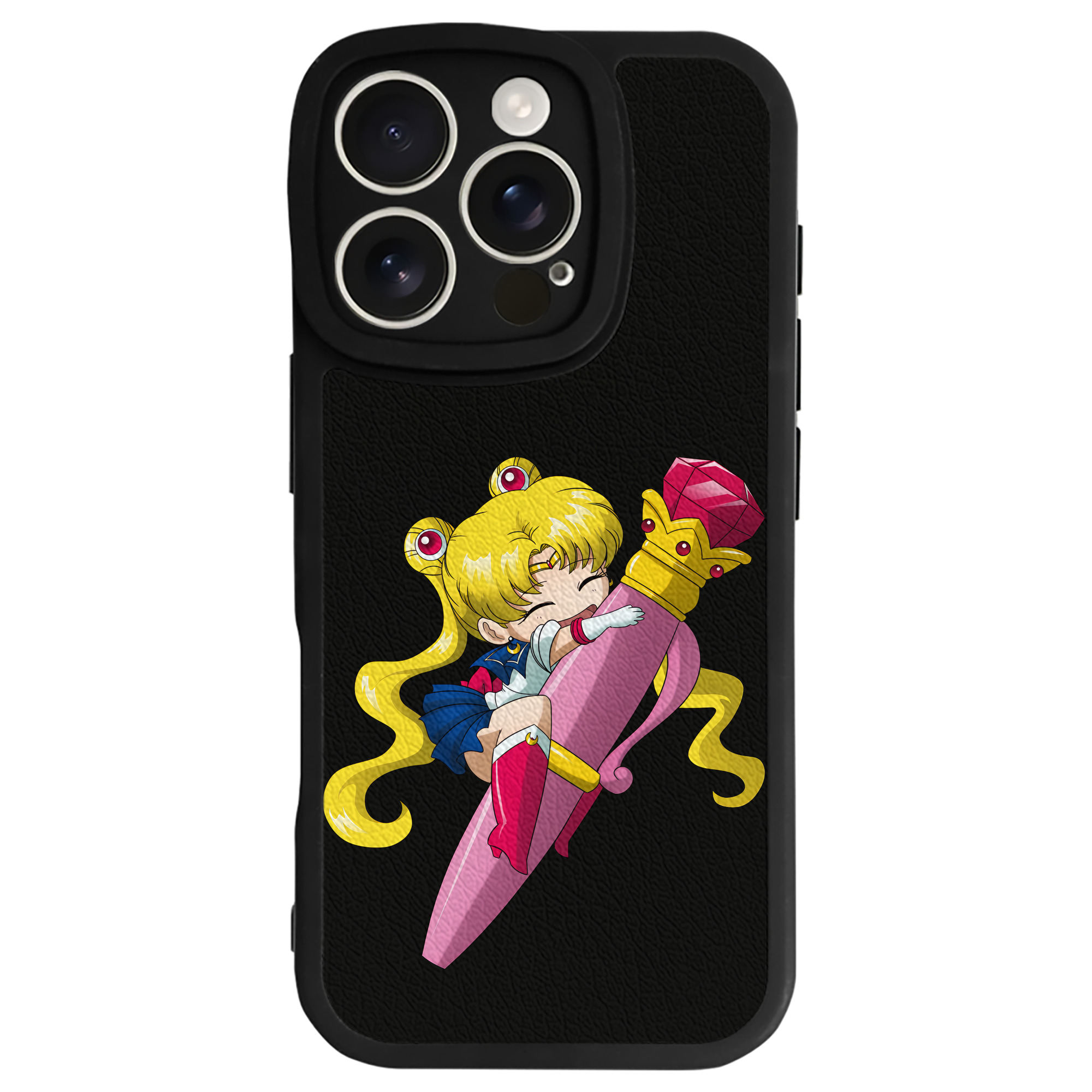 （画像用） 美少女戦士セーラームーン 月野 うさぎ つきの うさぎ Sailor Moon Tsukino Usagi 【iPhone 16シリーズ対応】シリコンスマホケース（レザー調） 材質：シリコン